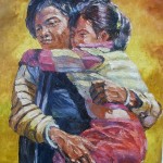 Carrying Daughter by Htut Aung