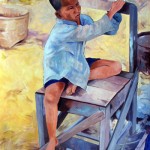 Gazing on the chair by Nyan Soe