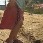 Picture of a little refugee child in Nu Poe refugee camp